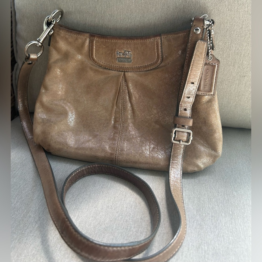 COACH Ashley East West Golden Metallic Crossbody with Hangtag